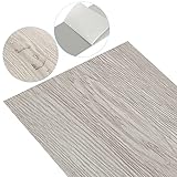 Fiqops Bodenbelag Selbstklebend ca. 1 m², Vinyl Laminat Rutschfest Wasserfest für Fußbodenheizung(White Oak)