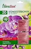 floraline® | 20x Orchideen - Düngestäbchen | pro Stäbchen: Orchideen Dünger für bis zu 100 Tage | prächtige Blumen mit Wachstum und gesunden Blüten | Schonende Anwendung
