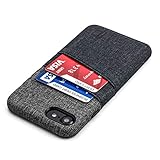 Dockem iPhone SE 3 (2022), SE 2 (2020), iPhone 8 & 7 Handyhülle mit Kartenfach: Wallet Handytasche mit Integrierter Metallplatte für Magnet-Halterung [5.2' Luxe M2, Schwarz/Grau]