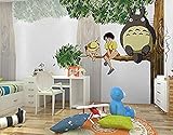 3D Totoro Anime Wallpaper Kinderzimmer Schlafzimmer Cartoon Wallpaper Kindergarten Klassenzimmer Wandbild Wanddekoration fototapete 3d Tapete effekt Vlies wandbild Schlafzimmer-430cm×300