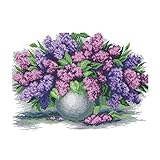 Harilla Stickpackung Kreuzstich Lavendelblüten Handarbeitsset, 14CT 45x34