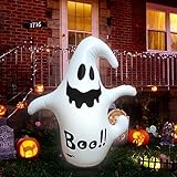 Halloween Aufblasbar Dekoration,1.2M Halloween Inflatables Ghosts Dekoration mit LED-Lichtern und Fernbedienung,Halloween Deko Outdoor Aufblasbare Halloween Geist Dekorationen für Halloween Dek