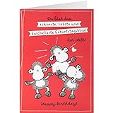 Sheepworld 91269 Grußkarte Geburtstagskind, handmade, mit Kuvert, 16,6 cm x 11,6