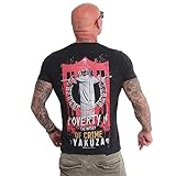 Yakuza Herren Poverty T-Shirt, Schwarz, 4XL