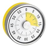 TimeTex Zeitdauer-Uhr 'Automatik' Compact - gelbe Scheibe - mit Magnet - zeigt Restzeit an - Durchmesser 78 mm - läuft ohne Batterien - 61968