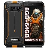 DOOGEE S41 Pro [2023] Stoßfestes Handy, 6300 mAh, Akku, 7 GB + 64 GB, 1 TB erweiterbar, Android 12 Kamera 13 MP, 4G Smartphone, 13 MP, 4 G, Smartphone, 14 cm HD, IP68 IP69K/NFC/OTG/GPS