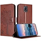 RADOO Handyhülle für Samsung Galaxy Note 4 Hülle Leder für Klappbar PU Leder Tasche Flip Wallet Stoßfeste Case Schutzhülle Klapphülle für Samsung Galaxy Note 4 Hülle Lederhülle(Braun)