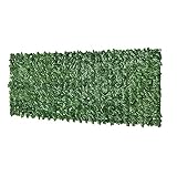 Künstliche Efeublätter, grüne Heckenrolle, 100 cm x 300 cm, Sichtschutz, Heckenwand, Landschaftsbau, Gartenzaun, UV-geschützt, verblasst Nicht, dekorative grüne Z
