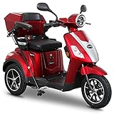 Rolektro Elektromobil E-Trike-15 V.2 Rot - 15km/h Seniorenmobil - 1000W E-Mobil für Erwachsene - 3-Rad Seniorenfahrzeug - mit EU Straßen-Zulassung - fahren ohne Fü