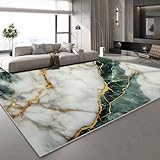 Generisch Teppich Wohnzimmer 120x160 cm Marmor Textur 3D Druck Abstrakt Modern Muster Teppich Kaschmirimitat Anti Rutsch Leicht zu reinigen Waschbare Rückseite für Wohn Arbeitsbereiche,Mietwohnung
