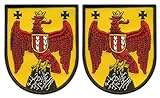 2er Set - Wappen des Burgenlandes - Aufnäher - bestickter Aufnäher / Abzeichen / Emb