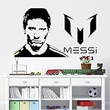 Wandaufkleber mit Fußball-Stern, Messi, Sport, Heimdekoration, Anime, selbstklebend, abnehmb