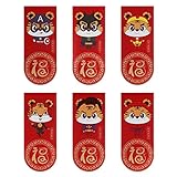 Lwaviwer 6 StüCke Chinesische Rote UmschläGe Jahr Des Tigers GlüCksgeld Rotes Paket für FrüHlingsfest Geburtstagsartikel, F