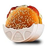 Originelles Besteck Set Burger-Halter - Hygienische Wiederverwendbare Burger Brötchen Hülle - Umweltfreundliche Alternative zu Alufolie, Wachspapier - BPA-frei und Geeignet für Spü