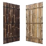 DE-COmmerce Sichtschutz aus Bambus Zaun Gartensichtschutz Zaunelement XXL SLIM Nigra (BxH) 90 cm x 180