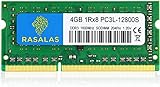 RASALAS 4GB 1Rx8 PC3L-12800S DDR3L 1600MHz DDR3 SO-DIMM RAM 1.35V CL11 204-Pin PC3-12800 Laptop Sp