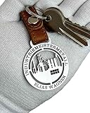 Zunftzeichen Schlüsselanhänger - Geschenk für Industriemeister Metall, Eigener Zunftanhänger aus Edelstahl mit Wunschgravur, Dankeschön für Handwerker (Industriemeister Metall)