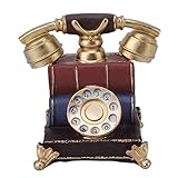Buachois Retro-Telefon-Ornament, Kunstharz, Antikes Schnurgebundenes Telefon-Dekor, Vintage-dekoratives Telefon Für Filmaufnahmen, Stehtisch, 12,5 X 13,5 X 15,5