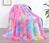 Kuscheldecke, Jede ist eine Einzigartige Regenbogen Decke, Kuscheldecke Flauschig 130×160 cm, Weich & Warme Decke, Hochwertige Wohndecke, Fleecedecke, Sofadecke, Tagesdeck