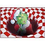 Reddomm Grinch 40X60cm Lustige Bodenmatte Weihnachten Bodenmatte Schlafzimmer Bodenmatte Tür Dekorative Bodenmatte Shiraz Teppich (B, One Size)