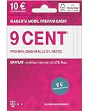 Telekom Magenta Mobil Prepaid Basic - 9 Cent pro Minute/SMS in alle dt. Netze - 10 Euro Startguthab