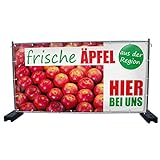 (Mesh) Frische Äpfel B1 Werbebanner, Banner, Werbeschild, Plane, Werbung, 340 x 173 cm, DRUCKUNDSO