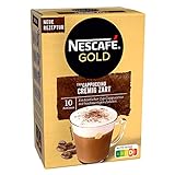 NESCAFÉ Gold Typ Cappuccino Cremig Zart, Getränkepulver aus löslichem Bohnenkaffee, portionsweiser Geschmack, koffeinhaltig, 1er Pack (1 x 10 Sticks à 14g)