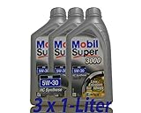 3x 1 L Liter Mobil Super™ 3000 XE 5W-30 Motor-Ö