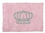 100% Baumwolle Teppich Maschine waschbar für Aratextil. Colección Corona Pink_Grey 120x160