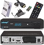 Ankaro 2100 DSR HD Sat Receiver mit PVR Aufnahmefunktion für Satellitenschüssel, AAC-LC Audio, Einkabel tauglich, HDMI,SCART, KOAXIAL, USB 2.0, Timeshift, Receiver für Sat Fernsehen + HDMI Kab