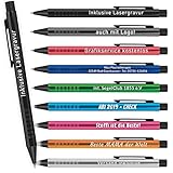 Your Gravur - Kugelschreiber mit Gravur | Kosmos - personalisierter Stift - Werbekugelschreiber in verschiedenen Farben mit Wunschgravur - 1-2 Tage Lieferzeit - Anzahl:10