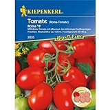 Kiepenkerl 2833 Salat-Tomate Roma VF (Eiertomate), mittelhohe mittelspätreifende Tomate die pflaumen- bis eiförmige festfleischige Früchte trägt, widerstandsfähig