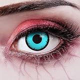 aricona Kontaktlinsen Farblinsen - Blaue farbige Jahreslinsen - Halloween Kontaktlinsen blau ohne Stärk