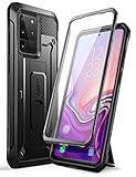 SUPCASE Outdoor Hülle für Samsung Galaxy S20 Ultra (6.9') Handyhülle Bumper Case 360 Grad Schutzhülle Cover [Unicorn Beetle Pro] mit Integriertem Displayschutz, Gürtelclip und Ständer (Schwarz)