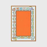 SRTJURFG Kinder-Teppich Kinderzimmer Spiel-Teppich Kleiner Zug Cartoon Rahmen orange einfarbig 200 x 300