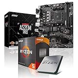 Memory PC Aufrüst-Kit Bundle AMD Ryzen 5 4500 6X 3.6 GHz, 16 GB DDR4, A520M-A Pro, komplett fertig montiert inkl. Bios Update und g