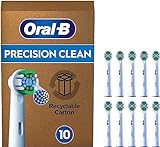 Oral-B Pro Precision Clean Aufsteckbürsten für elektrische Zahnbürste, 10 Stück, Zahnreinigung, X-Borsten, Original Oral-B Zahnbürstenaufsatz, briefkastenfähige Verpackung, Designed in Germany
