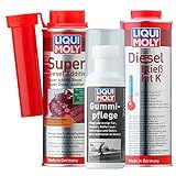 Liqui Moly Super Diesel Additiv 250ml & Diesel Fließ Fit K 1 Liter & Gummi-Pflege 75ml I Schutz vor Ablagerungen & bis zu 31° Kälte I Winterzusatz für Diesel | W