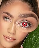 Colens Kontaktlinsen Farbige Jahreslinsen [Rubin Rot] - Super Deckkraft für erstaunliches Aussehen ohne Stärke - Eindrucksvolle Effekte | Halloween und Cosplay | jetzt Farbe wählen [2 Stück]