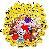 JZK 45 x 5cm Mini Emoji Plüsch Schlüsselanhänger Tasche Anhänger, Mitgebsel Geschenk Gastgeschenk für Kinder Party Geburtstag Party