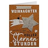 Sheepworld - 90452 - Klappkarte, mit Umschlag, Weihnachten, Nr. 9, Kork, Wunderschöne Weihnachten und ein frohes, neues Jahr voller S