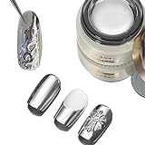 Metallic Painting Gel,holographic nail polish,Reflective Mirror Metal for Nails Art,Silver Painted Gel Nail Polish,3D Metal Mirror Effect Premium Salon Nail Glitter Manicure Pig