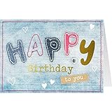 Sheepworld, Gruss und Co. - 90763 - Klappkarte, mit Umschlag, Jeans, Nr. 31, Geburtstag, Happy Birthday to y