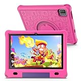 PRITOM Android 12 Tablet for Kids, 10 Inch IPS HD Large Screen, 3GB+64GB, Pre-Installed Kids Software IWAWa, Control Learning Game Education Apps, WiFi Tablet with Child-Safe C