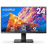 KOORUI Monitor 24 Zoll mit Lautsprecher, IPS PC Monitor, Rahmenlos Bildschirm, FHD 1080P, HDMI 1.4 (100Hz) & VGA(60Hz), VESA 75 x 75 mm, Adpitive Sync, Eye C