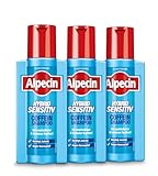 Alpecin Hybrid Coffein-Shampoo - 3 x 250 ml - Haarshampoo für Männer bei trockener, juckender Kopfhaut und Schuppen | Gegen erblich bedingten Haarausfall | Haarpflege für M
