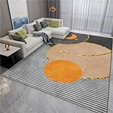 Zimmer deko mädchen Teenager Moderne teppiche Schalldämmung Orange-graues geometrisches Muster unregelmäßiges Design kann viele Jahre ohne Verformung verwendet Werden jugendzimmer deko 200x300