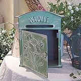 Wandmontierter Briefkasten, wandmontierter Briefkasten, wetterfest, robuster Briefkasten – Vintage-Wandhalterung für Post, dekorative Wandhalterung