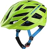 ALPINA PANOMA 2.0 - Optimal Anpassbarer, Belüfteter City & Touren Fahrradhelm Mit Fliegennetz & Nachrüstbarem LED Für Erwachsene, green-blue gloss, 52-57