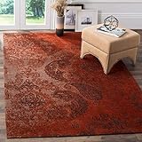 Safavieh Classic Vintage Collection CLV222A Rust and Brown Area Rug (5' x 8')